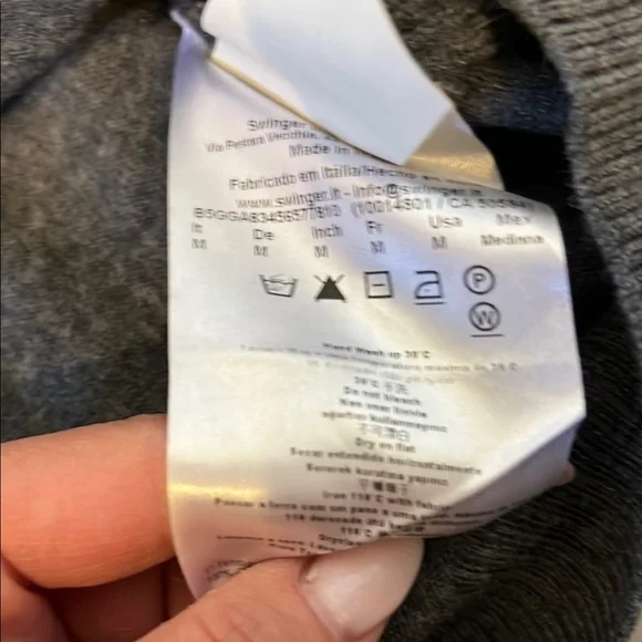 Versace Jeans Collection Charcoal V-Neck Sweater